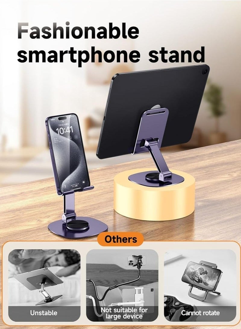 Bamboo Portable Metal Mobile Stand, Adjustable Phone Stand, 360-Degree Universal Phone Holder,Stable Alloy Mobile Phone Holder for All 4-7.2'' IPhone 15/14/13/12/11 X Xr Pro Max,Google Pixel Samsung Galaxy S - Image 5