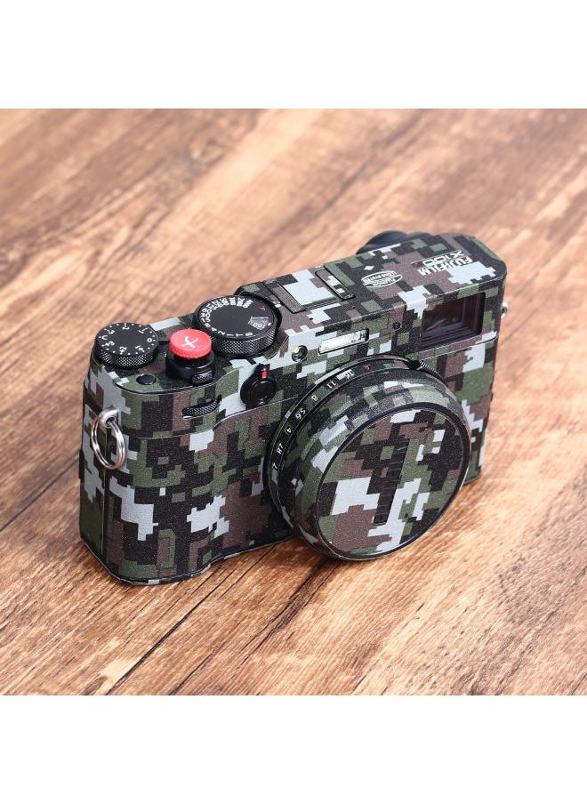 Backpacker Suitable For Fuji X100V Camera Sticker Full Package Protective Film Micro Single Color Change Film Body Full Package-Color:X-100v Special Shutter Button Red X Mark