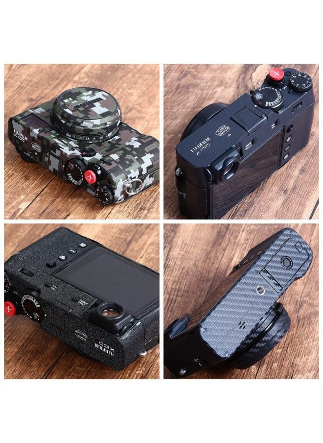 Backpacker Suitable For Fuji X100V Camera Sticker Full Package Protective Film Micro Single Color Change Film Body Full Package-Color:X-100v Special Shutter Button Red X Mark