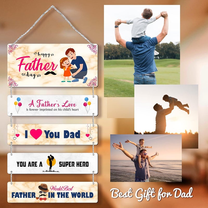 Regalo Casila Regalocasila Wall Decoration Fathers Day Wishes Quotes for Fathersday from Son Daughter Unique Gift Ideas Surprise Gifts Special Gifts for Father Day UVFD0903 - Image 3