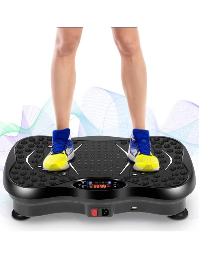 DPTER Vibration Plate Fitness Platform with Bluetooth Speaker & Resistance Bands for Full Body Workout - Image 1