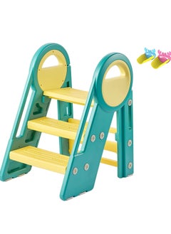 Hanayo Toddler Step Stools for Bathroom Sink,Adjustable 3 Step Stools with Handles to 2 Step for Kids Toilet Potty Training,Kitchen Counter Stools Plastic Learning Helper Stool  - Image 1
