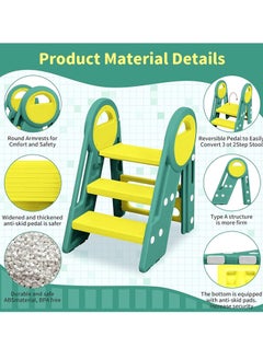 Hanayo Toddler Step Stools for Bathroom Sink,Adjustable 3 Step Stools with Handles to 2 Step for Kids Toilet Potty Training,Kitchen Counter Stools Plastic Learning Helper Stool  - Image 4