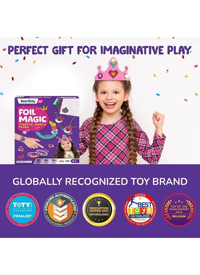 Smartivity Smartivity Foil Magic - Jewelry Making Kit No Mess Art for Kids, Craft Kits & Supplies, DIY Creative Activity, Gifts for Girls & Boys Ages 4-5-6-7-8-9 Years Old  - Image 5