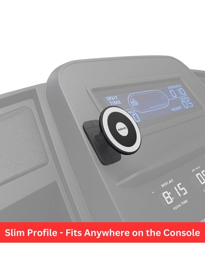 Maxby Treadmill Phone Holder – MagSafe Compatible Magnetic Mount for Exercise Bike, Elliptical & Step Machine Consoles | Secure Adhesive, Hands-Free Viewing, Sleek Low-Profile Design - Image 2