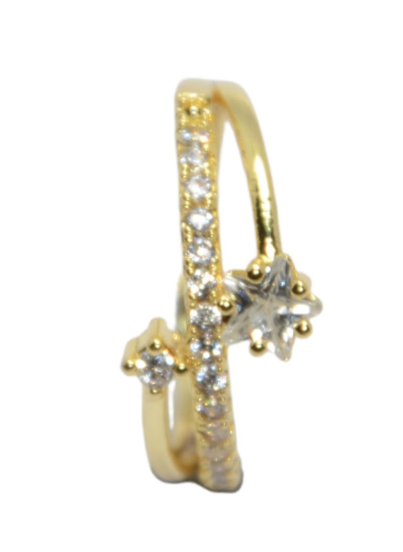 BUTTERFLY Ring Zircon Free Size For Women - Butterfly Shenoute - Golden Colour - GR-484  - Image 2