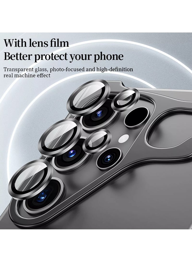 Shaped metal case for Samsung galaxy s24 Ultra, aluminium metal corner cushion, frameless lens cover - Image 2