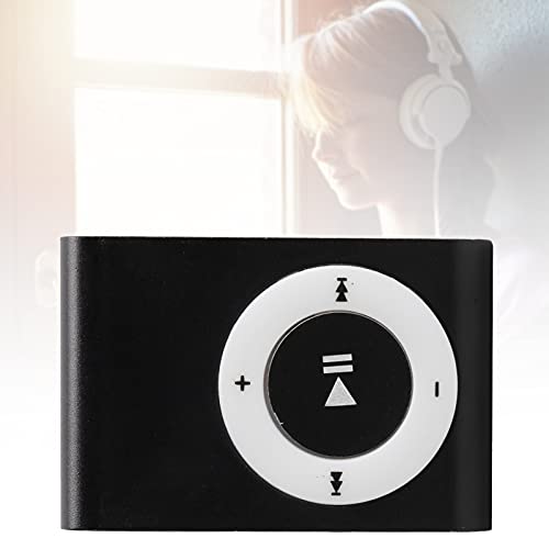 Wisoqu MP3 Player,Portable Digital Music Media Player Mini MP3 Back Clip Player with Earphone and USB Cable for Walking Running, etc(Black) - Image 2