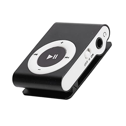 Wisoqu MP3 Player,Portable Digital Music Media Player Mini MP3 Back Clip Player with Earphone and USB Cable for Walking Running, etc(Black) - Image 4