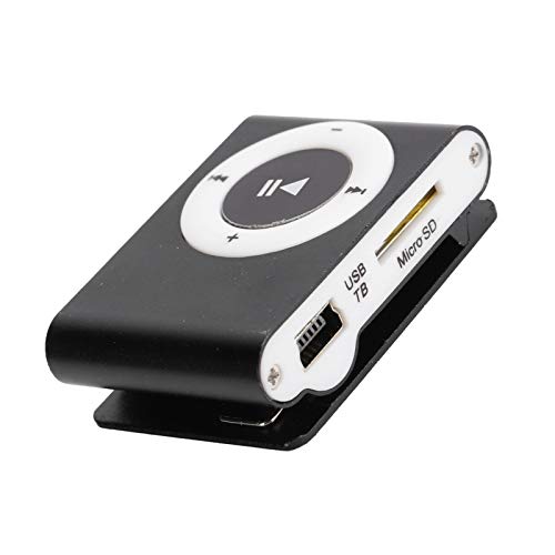 Wisoqu MP3 Player,Portable Digital Music Media Player Mini MP3 Back Clip Player with Earphone and USB Cable for Walking Running, etc(Black) - Image 3