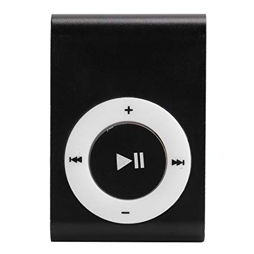 Wisoqu MP3 Player,Portable Digital Music Media Player Mini MP3 Back Clip Player with Earphone and USB Cable for Walking Running, etc(Black) - Image 1