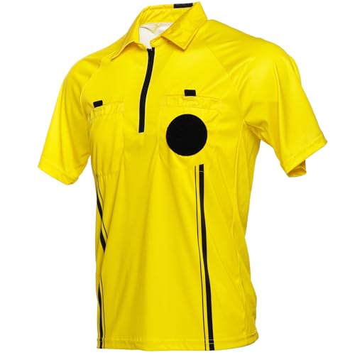 Murray Sporting Goods Pro-Style Soccer Referee Jersey - Short Sleeve | Officials Short Sleeve Soccer Referee Shirt (Yellow, Small) - Image 1