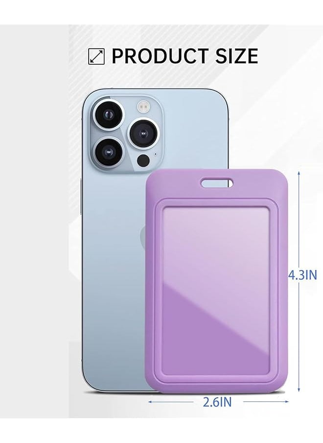 erorex Sliding Id Badge Holder With Clear Window Purple Id Card Protector Pouch For Office School Id Credit Cards Proximity Key Cards Driver'S Licenses And Passes 1 Pcs  - Image 4