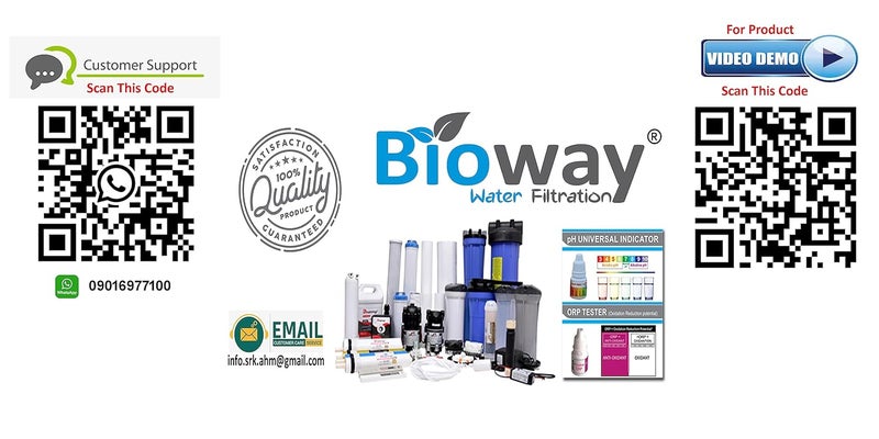 Bioway مجموعة BIOWAY DIY لتنظيف غشاء RO بقطر 14 بوصة مع صمام تصريف يدوي ومحدد تدفق FR لم purifier مياه RO لزيادة عمر الغشاء مناسب لجميع أنواع أجهزة تنقية مياه RO FR450 - Image 4