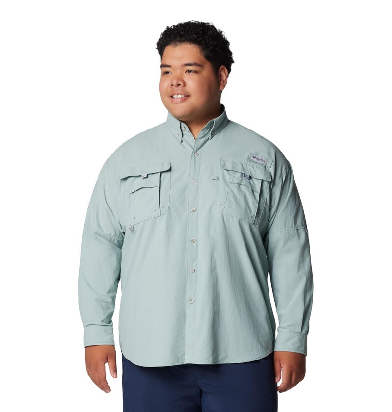 Columbia Mens PFG Bahama II Long Sleeve Fishing Shirt Crushed Blue XXSmall - Image 2