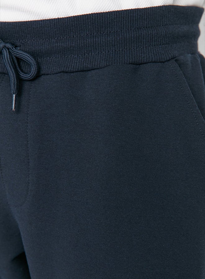 trendyol Navy Blue Basic Regular/Normal Cut Elastic Leg Jogger Sweatpants TMNSS20EA0053 - Image 4