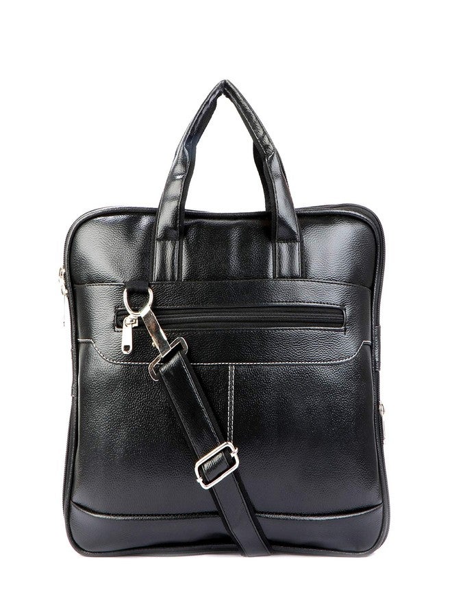 Rolexo PU Leather 15.6 inch Laptop Messenger Organizer Bag/Shoulder Office Bag for Men - Image 1