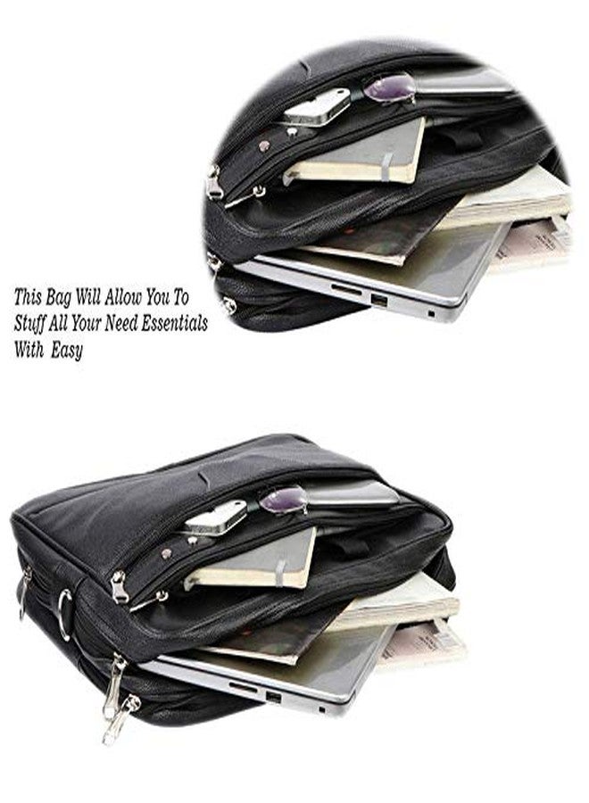 Rolexo PU Leather 15.6 inch Laptop Messenger Organizer Bag/Shoulder Office Bag for Men - Image 3