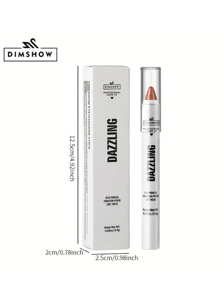 DIMSHOW Vibrant Pearl Glitter Eyeshadow Pen - Liner & Shadow Combinations - Waterproof, Sweat-Proof, Smudge-Proof, Brightening Highlighter for Music Festivals, Under Crease, Eyelid Application #8 - Image 4