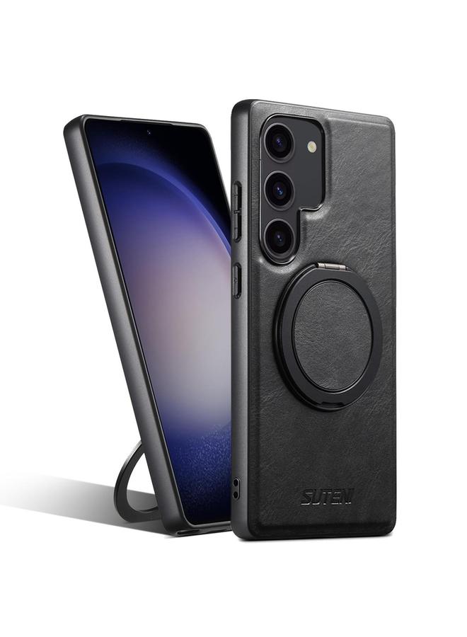 Suteni Case For Samsung Galaxy S23 5G G3 Oil Wax 360 Rotation Holder MagSafe Back Phone Case - Image 1