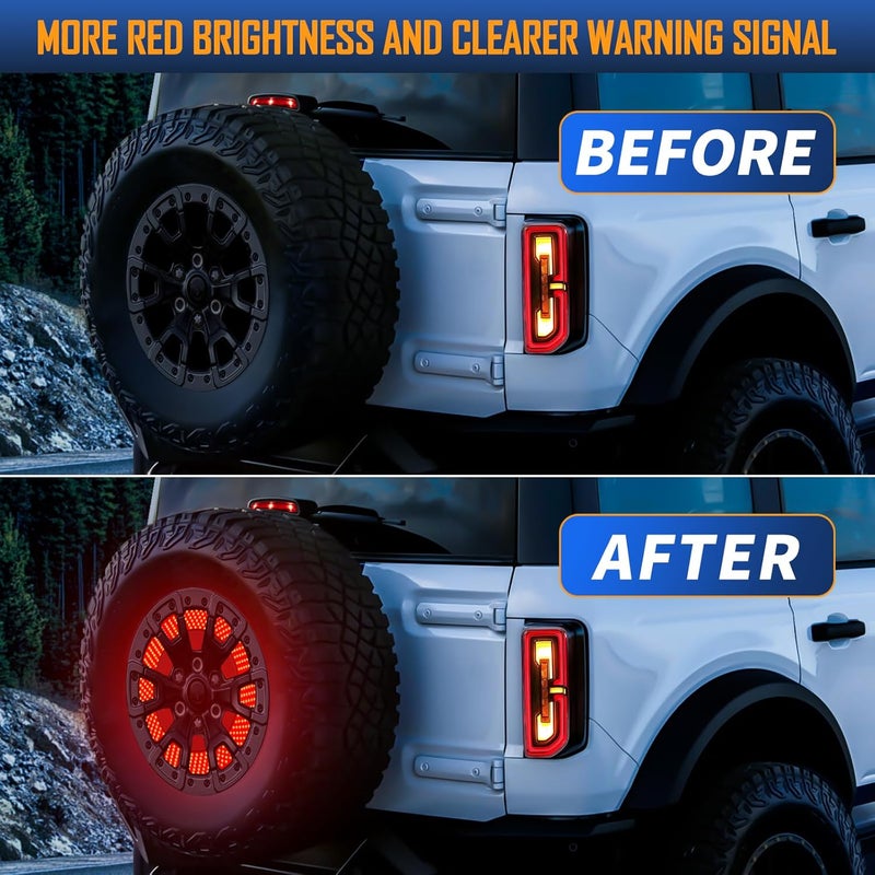KARSAM Spare Tire Brake Light for Ford Bronco 2021-2023 - Plug & Play Red LED Third Brake Light - Image 5