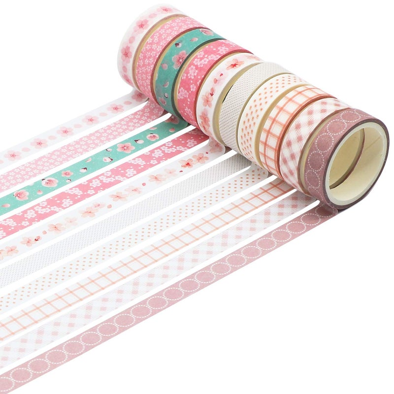 Knaid 40 Rolls of Slim Washi Tape Gift Box Set, Decorative Paper Tapes 10 mm Wide for Scrapbooking, DIY Arts and Crafts, Bullet Journal, Planner, Junk Journal, Notebooks (Pastel) - Image 4