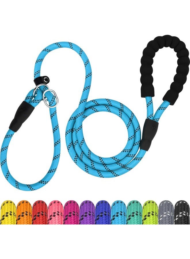 TagME Slip Rope Dog Lead for Puppy,1.8m Reflective Slip Leads with Soft Padded Handle, 12 Colors Slip-On Nylon Leash for Training / Walking, Blue - Image 1