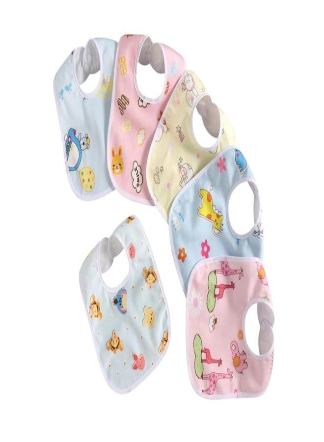 MEDIVEDHA Soft Terry Cotton Bibs for Baby with Comfortable Round Neck for Bottle & Breast Feeding Babies| Quick Absorption | Waterproof, Washable & Adjustable (0 to 3 Years) (Multi, Set of 2) - Image 1