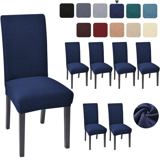 CHAIR COVERS FOR DINING ROOM 6 PACK CHAIR SEAT COVER FOR DINING ROOM KITCHEN PARSONS CHAIR COVERS DINING CHAIR SLIPCOVER NAVY BLUE