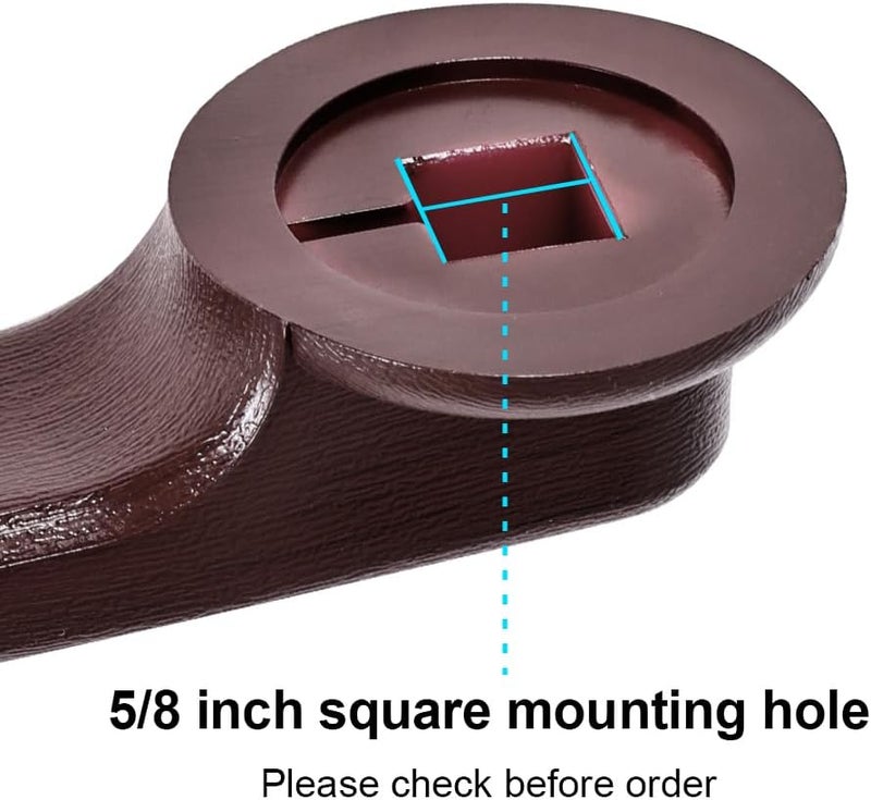 Yoogu 10 inch Recliner Handle Replacement Part Lever Kits 5/8 inch Square (red Oak Color) - Image 3