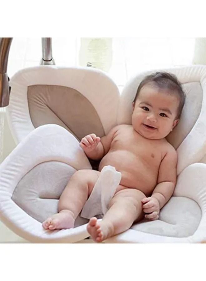 منشفة استحمام للأطفال بتصميم زهرة اللوتس الناعمة والقابلة للغسل للمواليد الجدد - Image 3