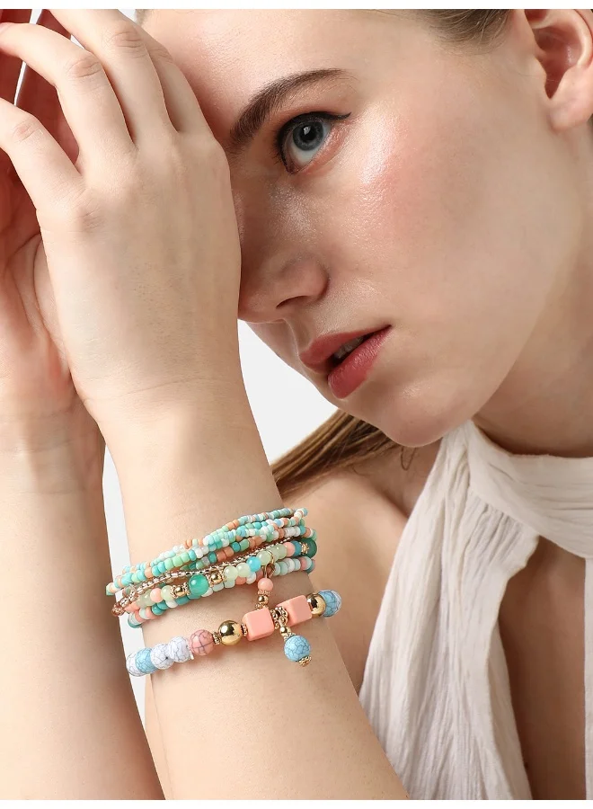SOHI Trendy Beaded Artificial Bracelet Jewellery
