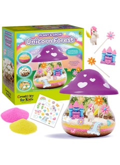 Creativity for Kids Creativity for Kids Plant and Grow Unicorn Forest: Terrarium Kit for Kids, Unicorn Toys and STEM Kits for Kids, Arts and Crafts for Girls Ages 6-8+  - Image 1