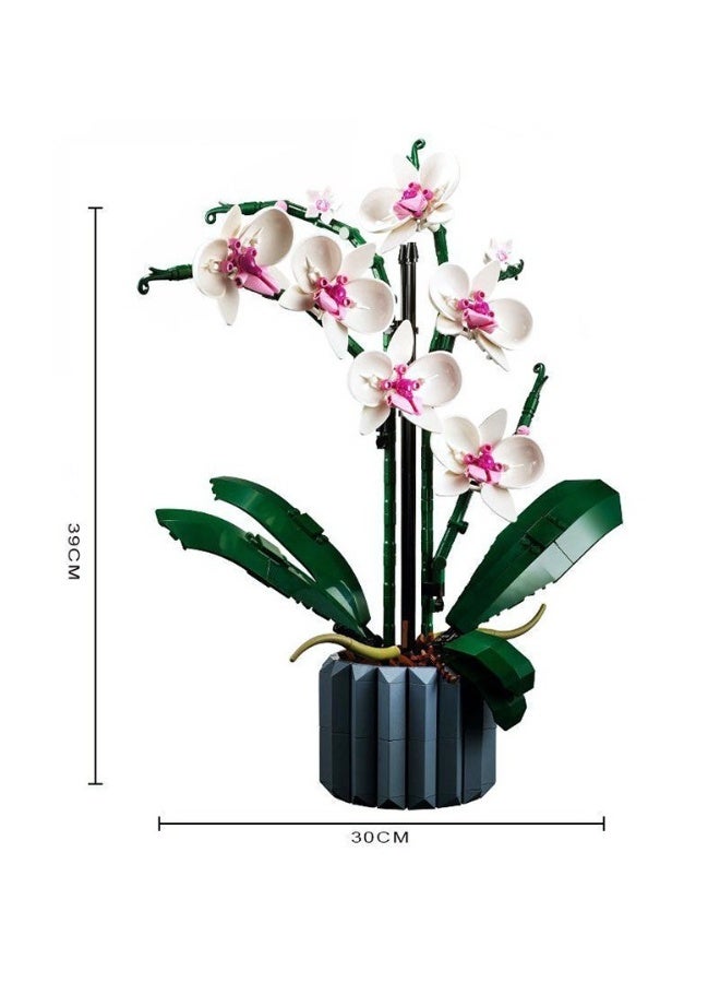 608-Piece Orchid Flower Building Set – Creative DIY Block Toy for Adults & Kids - Image 5