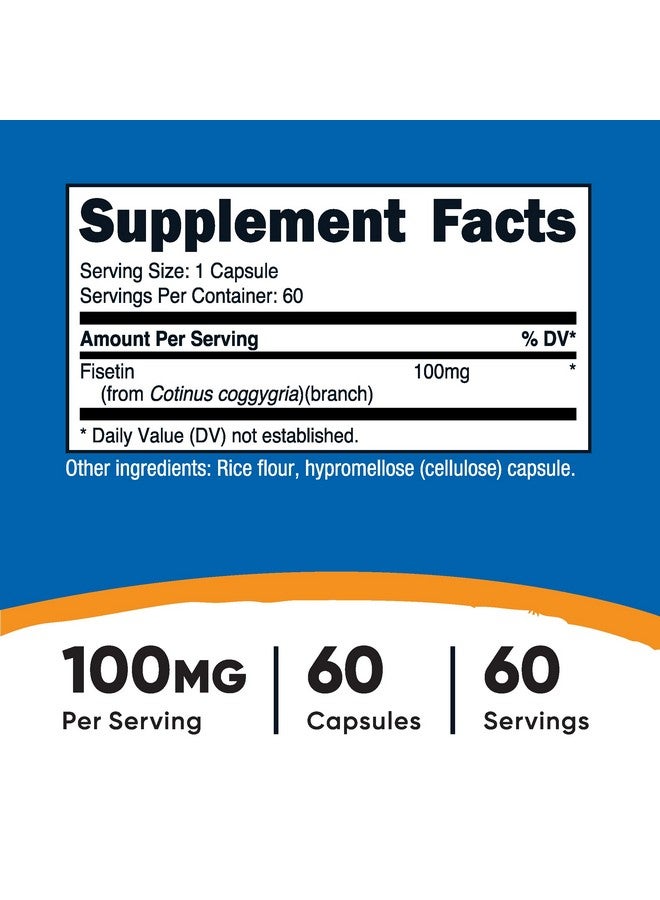 كبسولات نيوتريكوست فيستين 100 مجم، 60 كبسولة - مضاد أكسدة بوليفينول طبيعي - مكمل غذائي غير معدّل وراثيًا وخالٍ من الجلوتين ومناسب للنباتيين - Image 2