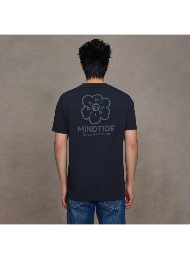 HLA Antibacterial & Anti-mite Cooling】25 Summer Yixin Series Foam Printed Round Neck Men's Short-sleeve T-shirt - Image 5