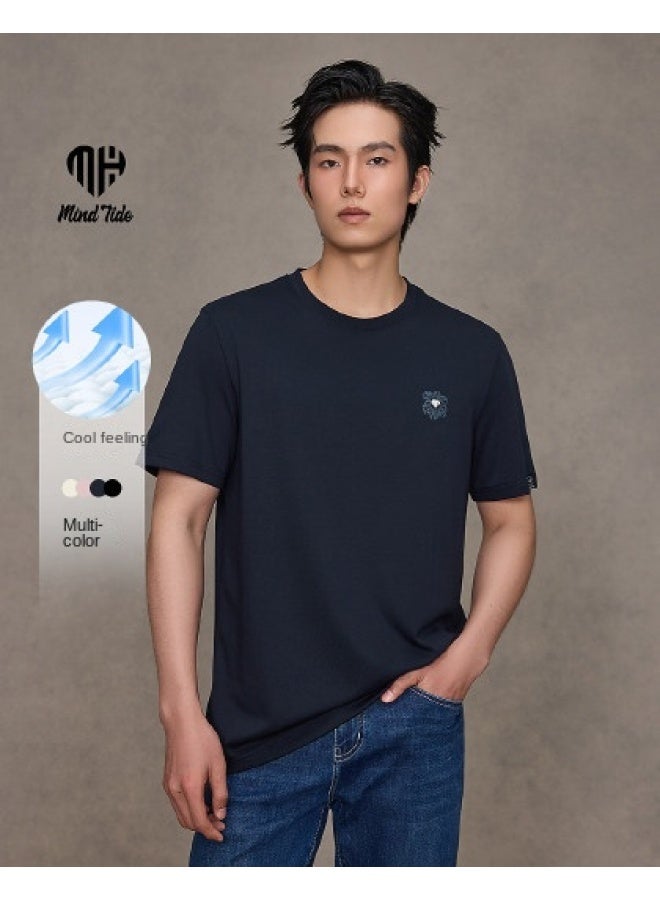 HLA Antibacterial & Anti-mite Cooling】25 Summer Yixin Series Foam Printed Round Neck Men's Short-sleeve T-shirt - Image 1