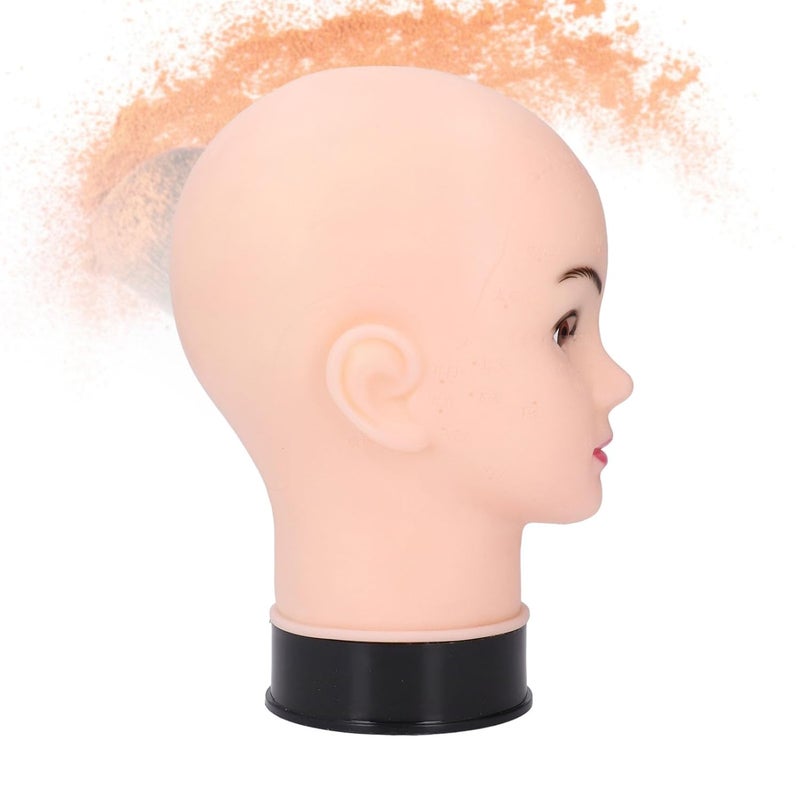 ZJchao Professional Silicone Bald Mannequin Head for Beauty Makeup Practice, Wig Display & Hairstyling Training – Texture, Heat- & - Image 2