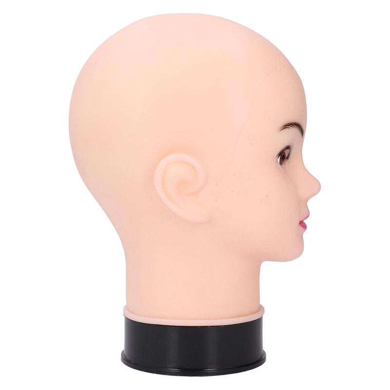ZJchao Professional Silicone Bald Mannequin Head for Beauty Makeup Practice, Wig Display & Hairstyling Training – Texture, Heat- & - Image 1