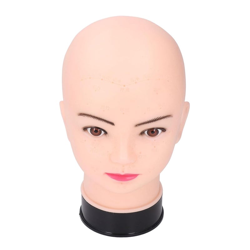 ZJchao Professional Silicone Bald Mannequin Head for Beauty Makeup Practice, Wig Display & Hairstyling Training – Texture, Heat- & - Image 4