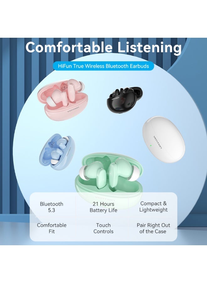 VENTION HiFun Ture Wireless Bluetooth Earbuds Purple Model # NBFV0 - Image 3