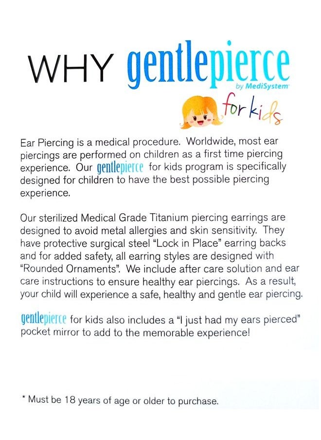 MediSystem Ear Piercing kit at Home Made from Blue Titanium 3mm Crystal Bezel Made in USA  - Image 4