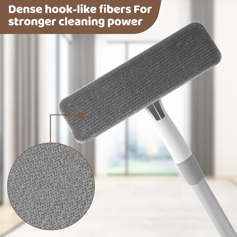 KASTWAVE Window Screen Cleaner with 360° Rotating Brush, Wide Mesh Screen Cleaning Tool with Storage Hook, Multi-Functional Reusable Brush for Pet Hair, Sofa, Carpet, Curtain & Window Cleaning - Image 4