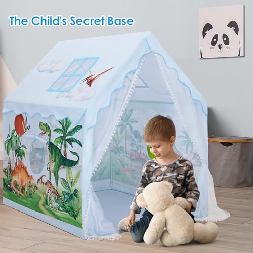 Decalsweet Kids Tent Toddler Playhouse for Boys GirlsLarge and Foldable Kids Playtents with WindowsPortable and Lightweight Play Tent IndoorOutdoor Gift for Children - Image 5
