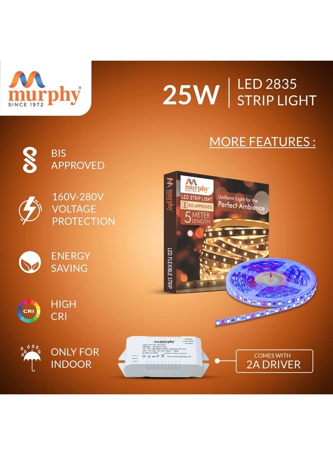Murphy 25W LED Strip 2835 Cove Light 5 Metre (Blue) with Driver, Pack of 8 - Image 3