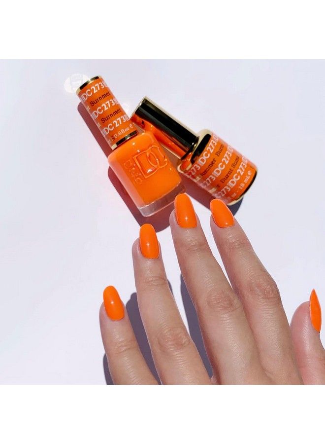 DAISY DND مجموعة طلاء أظافر جل Dnd 1 كل من طلاء جل برتقالي وطلاء أظافر برتقالي 273 صيف محترق 0.5 أونصة سائلة - Image 3