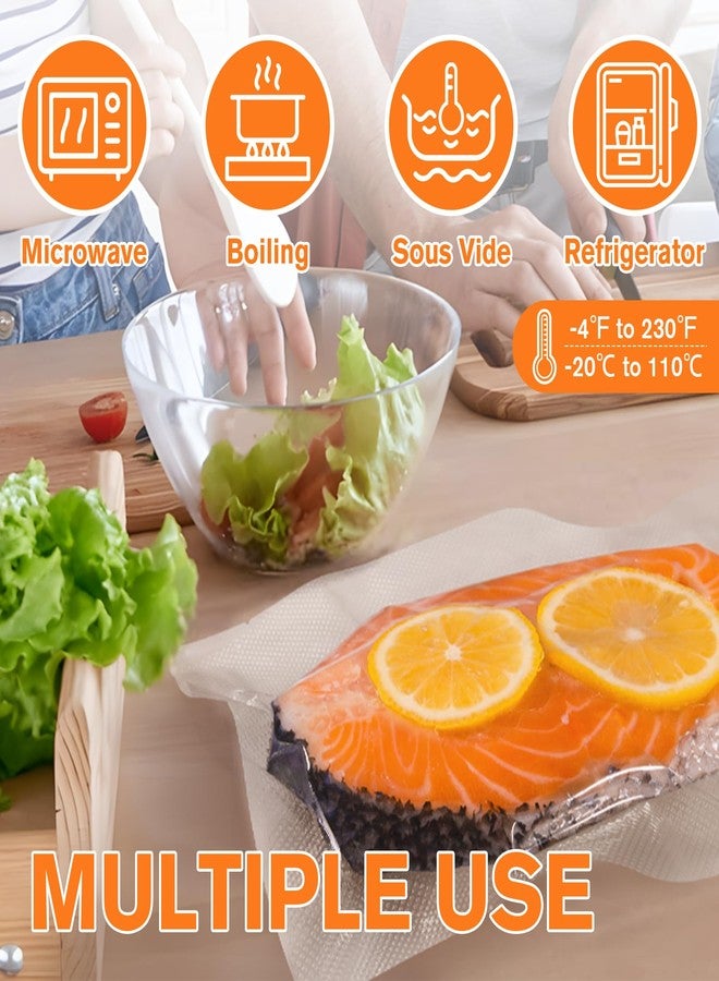FUNFERY Precut Vacuum Sealer Bags for food, 200 Quart 8" x 12", Food Long-Term Storage and Sous Vide Commercial-Grade Bag, BPA Free for Microwave, Boiling,Sous vide, Refrigerator - Image 4