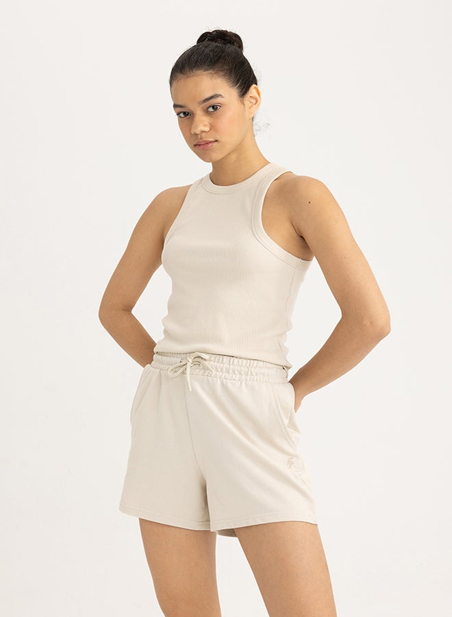 Woman Standart Fit  Knitted Bottom Short