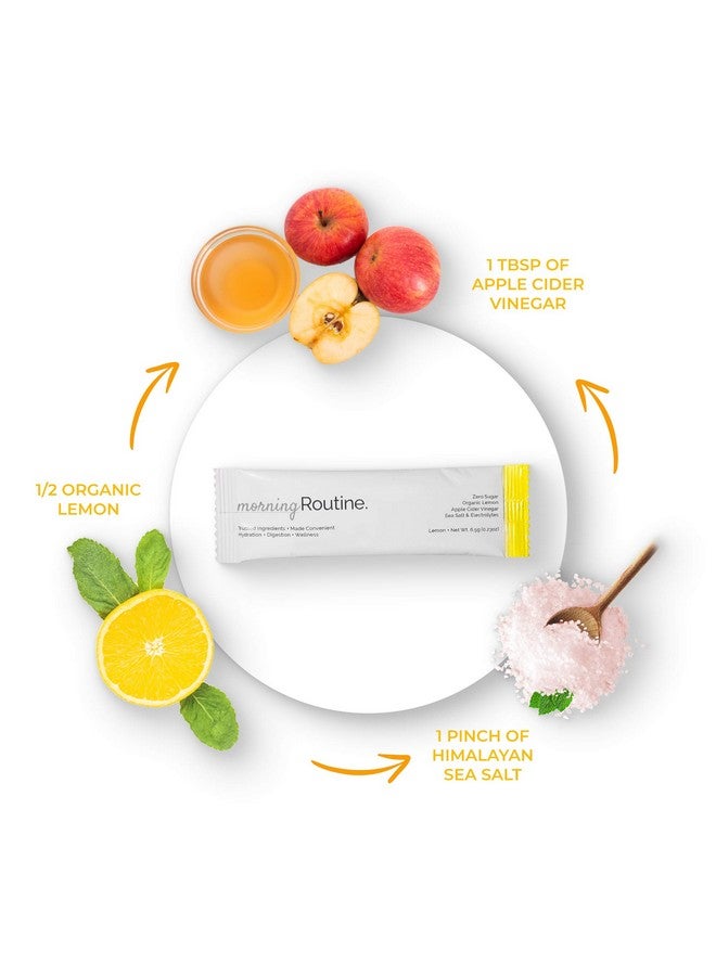 routine ترطيب يومي صباحي؛ عبوات مسحوق الإلكتروليت مع خل التفاح والليمون وملح البحر؛ مسحوق مشروب الإلكتروليت للترطيب؛ مسحوق ترطيب الإلكتروليت كيتو وباليو 30 حبة - Image 3