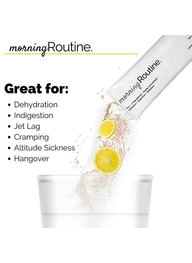 routine ترطيب يومي صباحي؛ عبوات مسحوق الإلكتروليت مع خل التفاح والليمون وملح البحر؛ مسحوق مشروب الإلكتروليت للترطيب؛ مسحوق ترطيب الإلكتروليت كيتو وباليو 30 حبة - Image 4